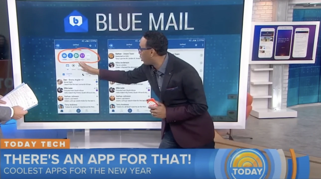BlueMail featured on Today Show